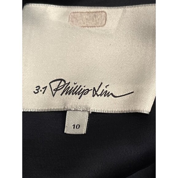 3.1 Phillip Lim Satin Cut out Gown in Navy 10 Womens Long Formal Maxi - Picture 9 of 10